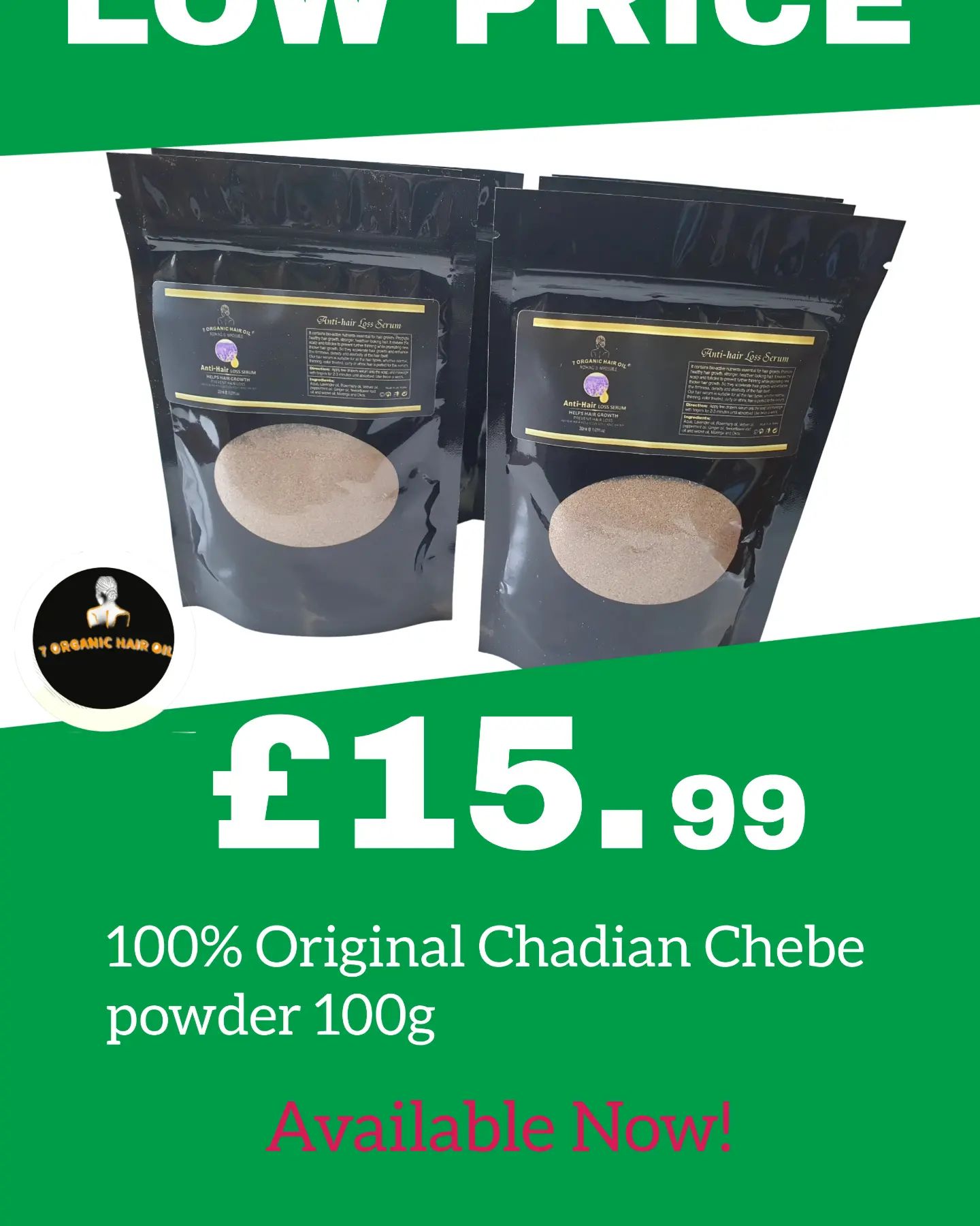 100 % Chadian Chebe Powder